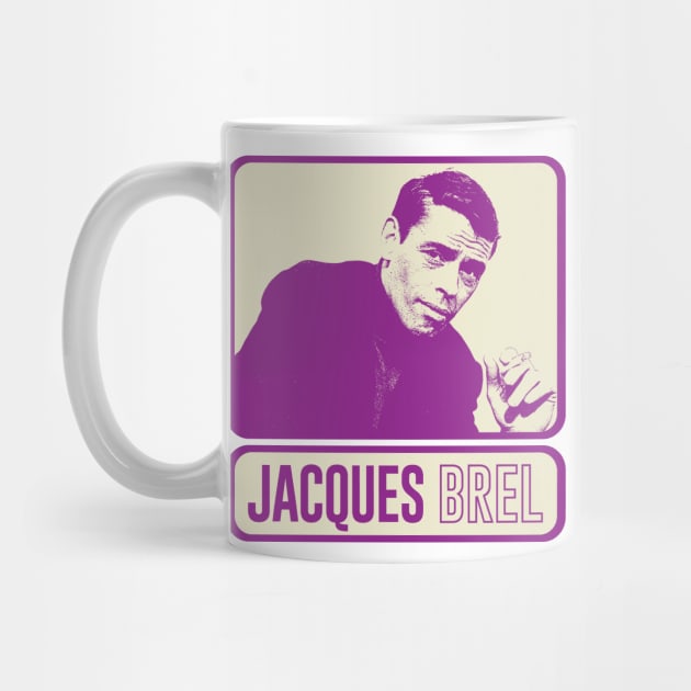 Jacques Brel /// Original Retro Style Fan Design by DankFutura